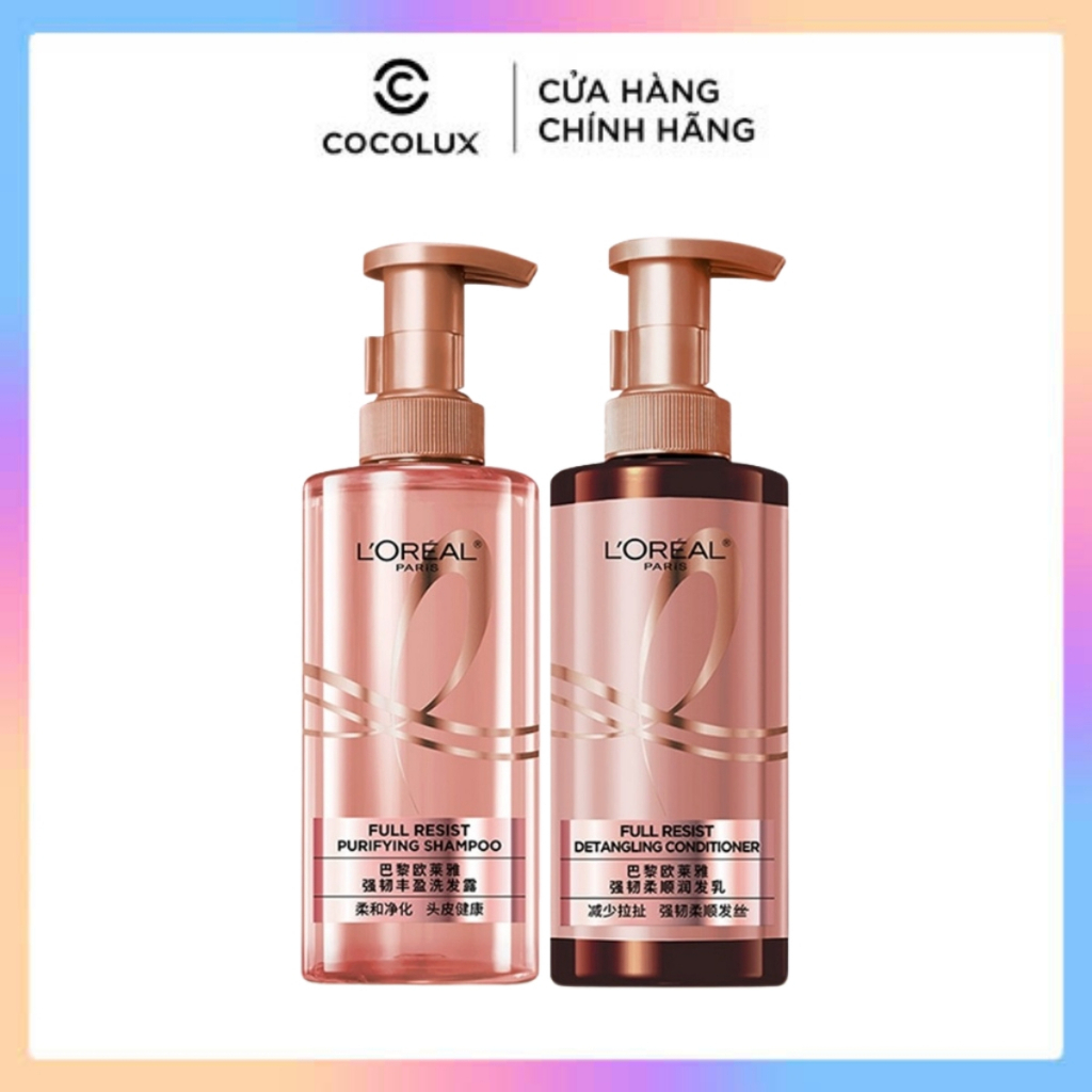 Dầu Gội Dầu Xả Loreal Paris Full Resist Giảm Rụng Tóc Và Giúp Tóc Chắc Khoẻ 440ml Cocolux