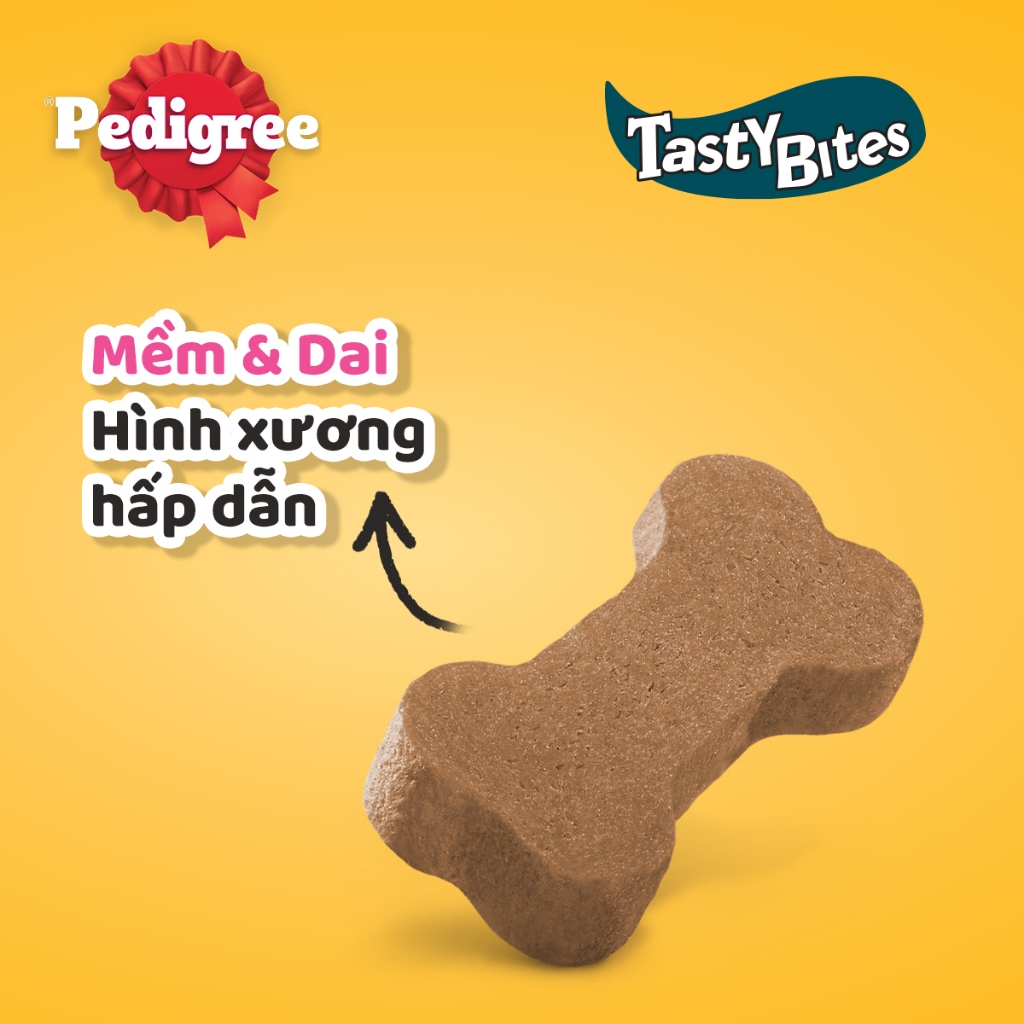 Ảnh PEDIGREE Tasty Bites Bánh thưởng cho chó con dạng xương gặm – Vị Gà và Rau Củ - 50g 2