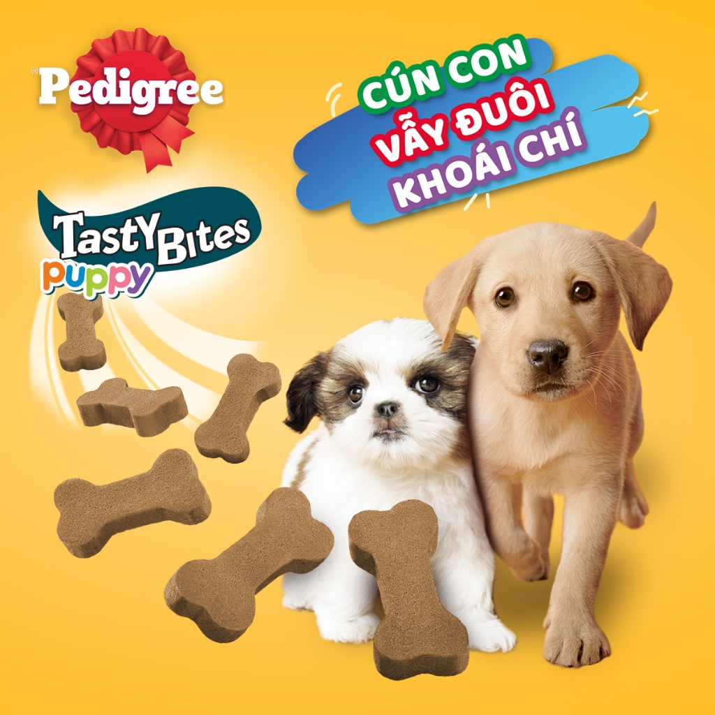 Ảnh PEDIGREE Tasty Bites Bánh thưởng cho chó con dạng xương gặm – Vị Gà và Rau Củ - 50g 1