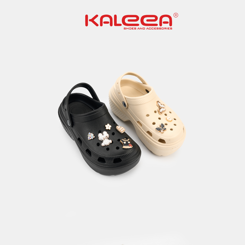 Ảnh Kaleea - Dép Sục Nữ Thời Trang Gắn Charm Hách Dáng Độn Đế 5P - D03 3