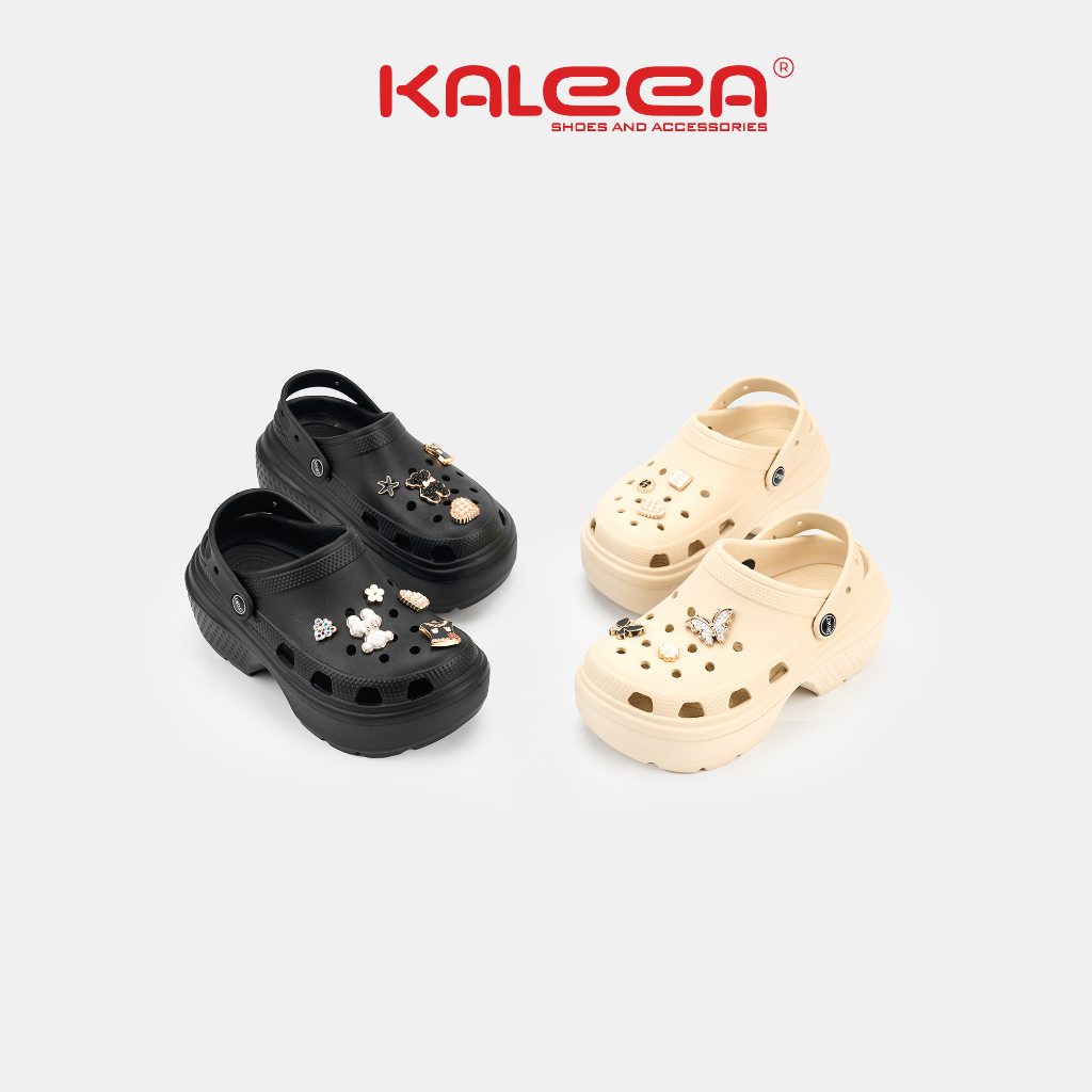 Ảnh Kaleea - Dép Sục Nữ Thời Trang Gắn Charm Hách Dáng Độn Đế 5P - D03 4