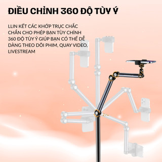 Gậy Đỡ Điện Thoại L0X3 Xoay 360 Độ, Giá Đỡ Điện Thoại Livestream quay video - Chất Liệu Hợp Kim Nhôm Cao Cấp