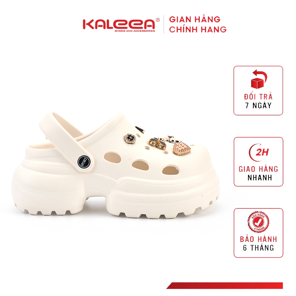 Ảnh Kaleea - Dép Sục Nữ Thời Trang Gắn Charm Hách Dáng Độn Đế 5P - D03 1