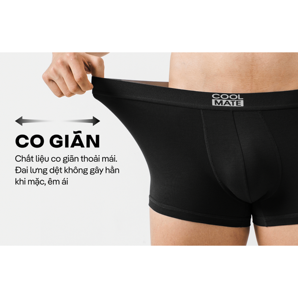 [TẶNG QUÀ ĐƠN 329K]Combo 5 quần lót sịp nam trunk bamboo mềm mại, kháng khuẩn, thấm hút Coolmate [Màu ngẫu nhiên]
