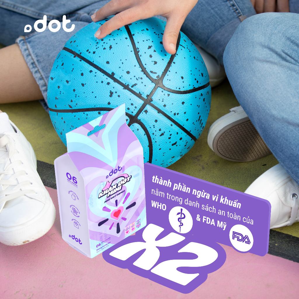 Ảnh Lốc 6 gói khăn ướt mini Dot 10 tờ không mùi, khăn giấy ướt nhỏ gọn tiện lợi 3