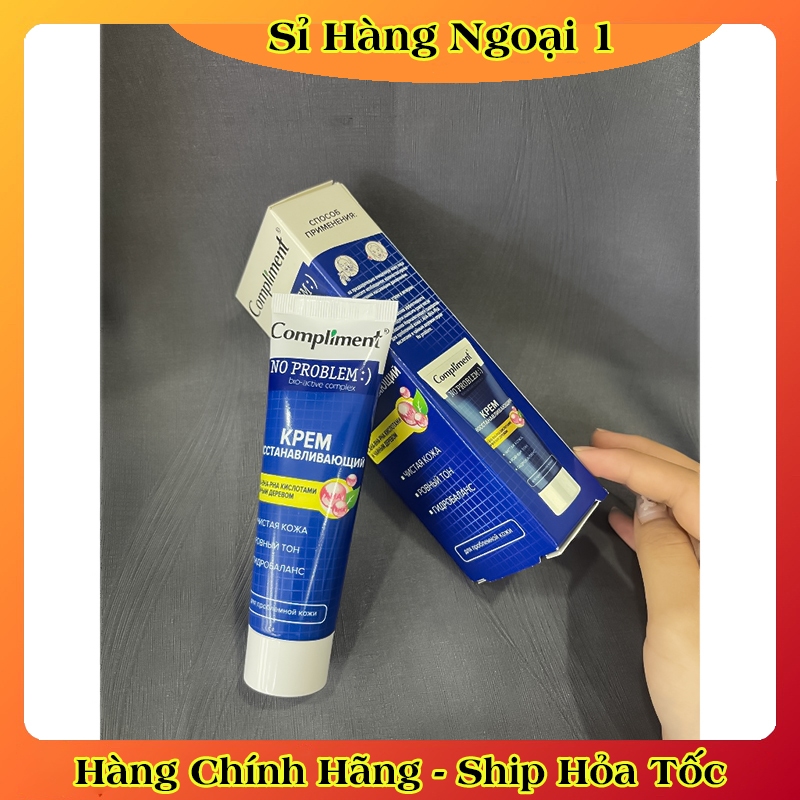 [CHÍNH HÃNG] Kem dưỡng Compliment No Problem AHA - BHA - PHA phục hồi, tái tạo da dầu mụn 50ml của Nga