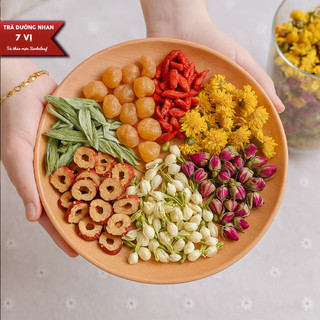 Trà Dưỡng Nhan 7 Vị Hoa Hồng Sunbeleaf - Dưỡng Trắng Da, Giảm Mụn, Giảm Cân, Chống Lão Hóa - Hộp 10 Đến 20 Gói