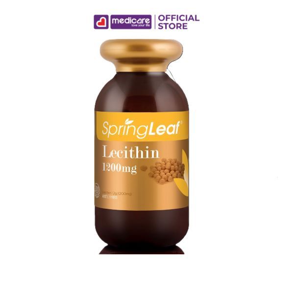Viên uống SPRINGLEAF Lecithin 1200mg hỗ trợ giảm cholesterol chai 200 viên