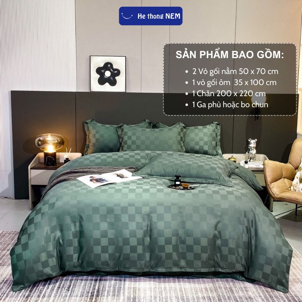 Ảnh Bộ Chăn Ga Gối Đệm 5 Món Cotton 5F He thong NEM Cao Cấp Bộ Vỏ Chăn Drap Ra Gối Nệm Đệm Phủ Trải Giường 3