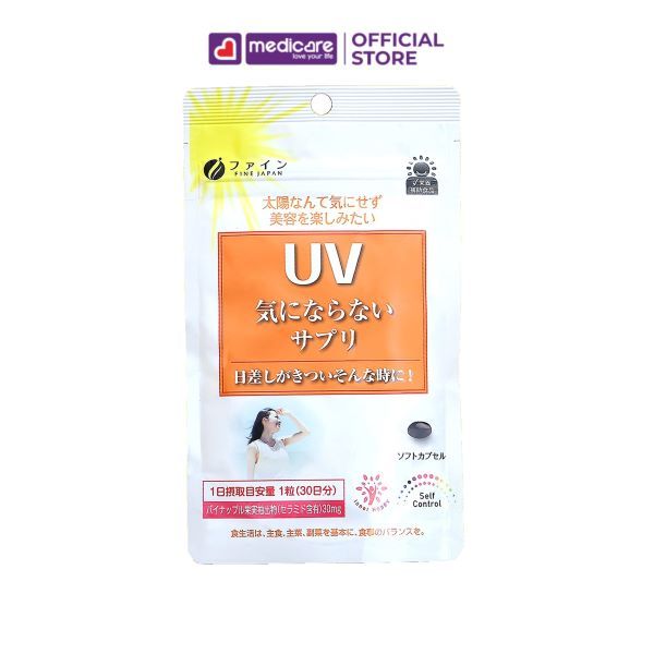Viên uống FINE JAPAN UV hỗ trợ chống nắng gói 30 viên