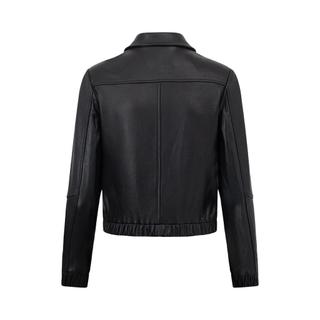 Áo Khoác Da Nữ Xịn Cao Cấp FTT Leather, Áo Da Thật Nữ Cổ Bẻ Croptop Ôm Body Sang Chảnh mã AN416