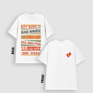 Áo phông nam nữ unisex form vừa Đất nước độc lập anh độc thân, áo thun tay ngắn cổ tròn cotton mềm mát - ta/tb2030