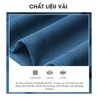 Áo Polo nam thể thao Dri-Cooling Mentoris, Chất vải siêu mát, siêu co giãn, thoáng khí MPL01