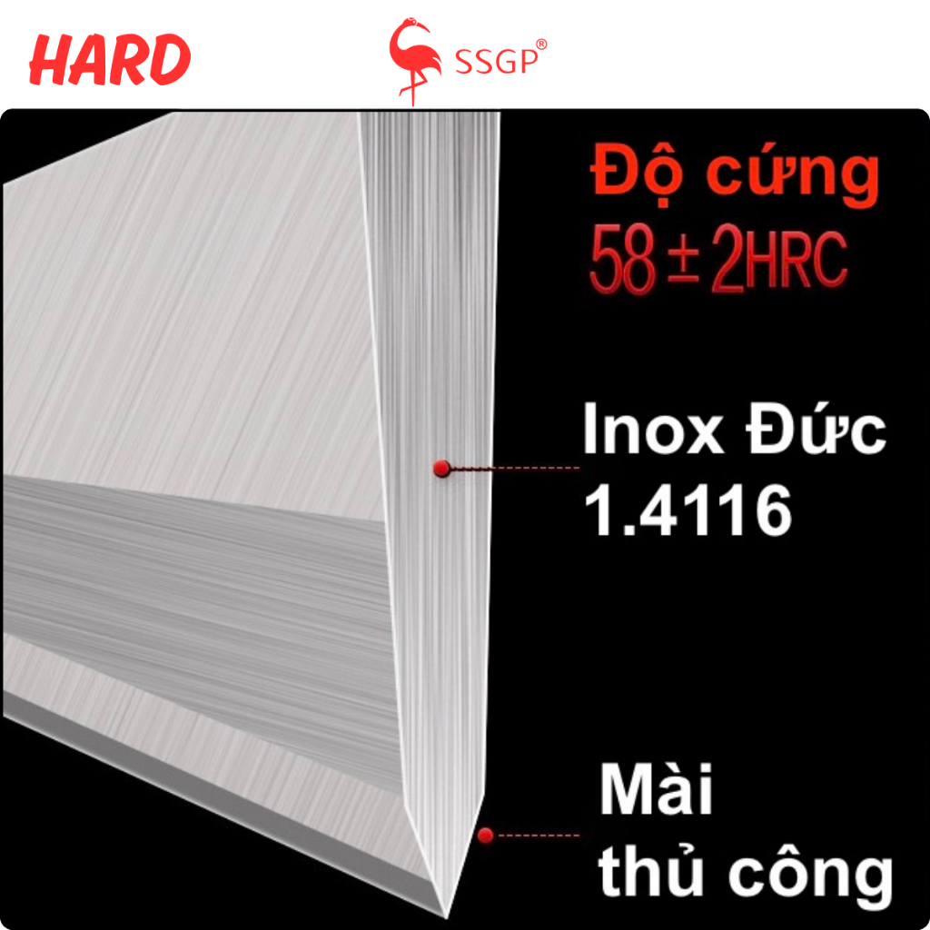 Dao làm bếp Frankfurt SSGP  - SS01808, dao chặt xương, dao cắt thịt, dao thái thịt, dao đầu bếp