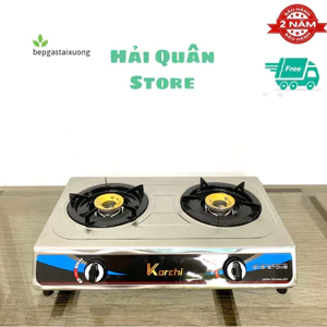 Bếp gas Korchi- Bếp gas đôi inox - Bảo hành 24 tháng