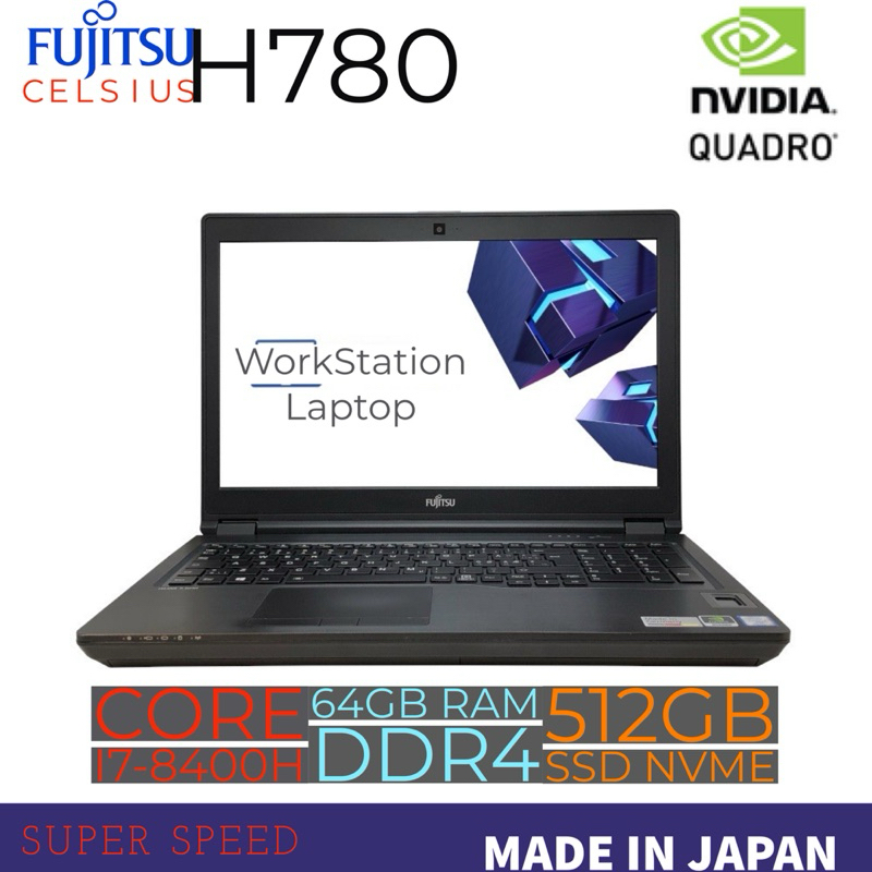 Laptop máy trạm Fujitsu Celsius H780 Core i7-8850H, 64gb Ram, 1tb