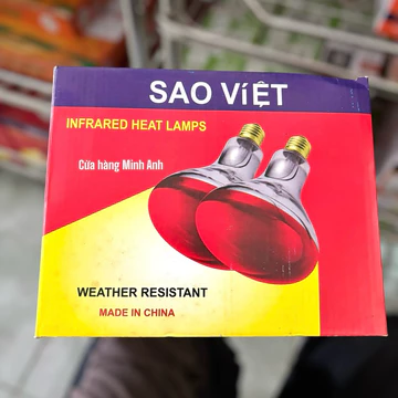Đèn sưởi ấm, đèn ánh sáng đỏ tia hồng ngoại, đèn úm gia cầm, đèn chuyên dụng thú y 75W 100W