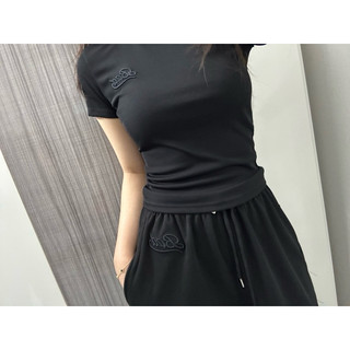 Combo 2 set đồ nữ thêu BAD áo croptop sang chảnh, mềm mịn, thoáng mát (tặng kèm hộp)
