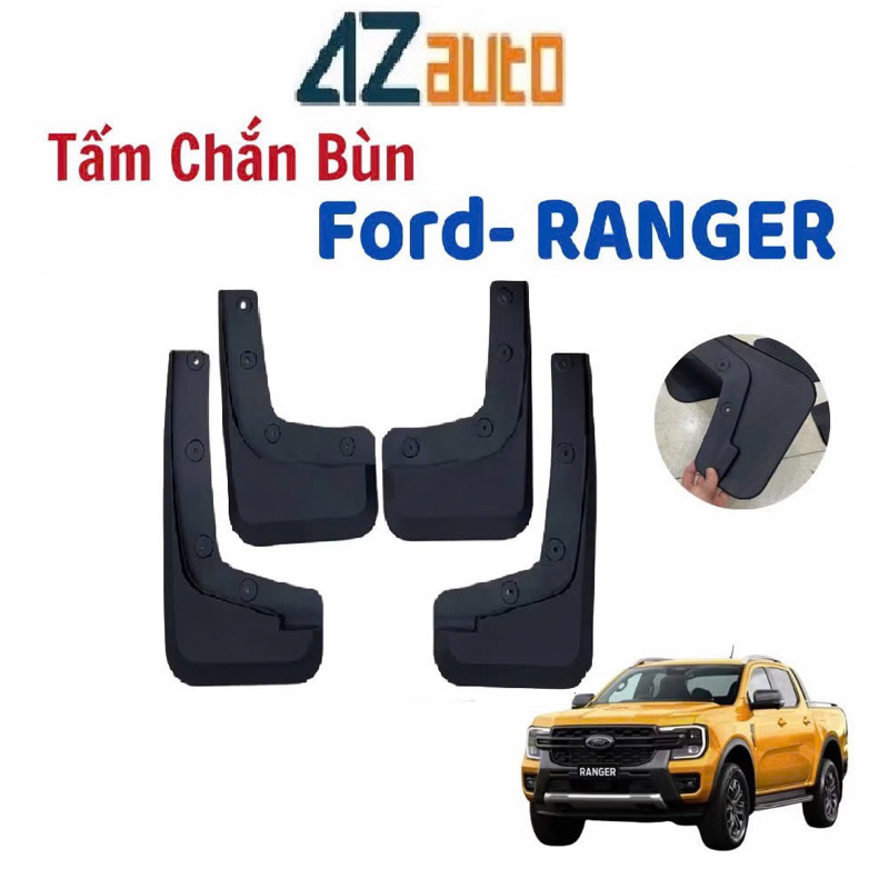 Bộ 04 chắn bùn theo xe For Ranger 2023-2025 hàng cao cấp