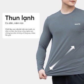 Combo 3 Áo thun nam dài tay Sports kiểu dáng thể thao giữ nhiệt cao cấp