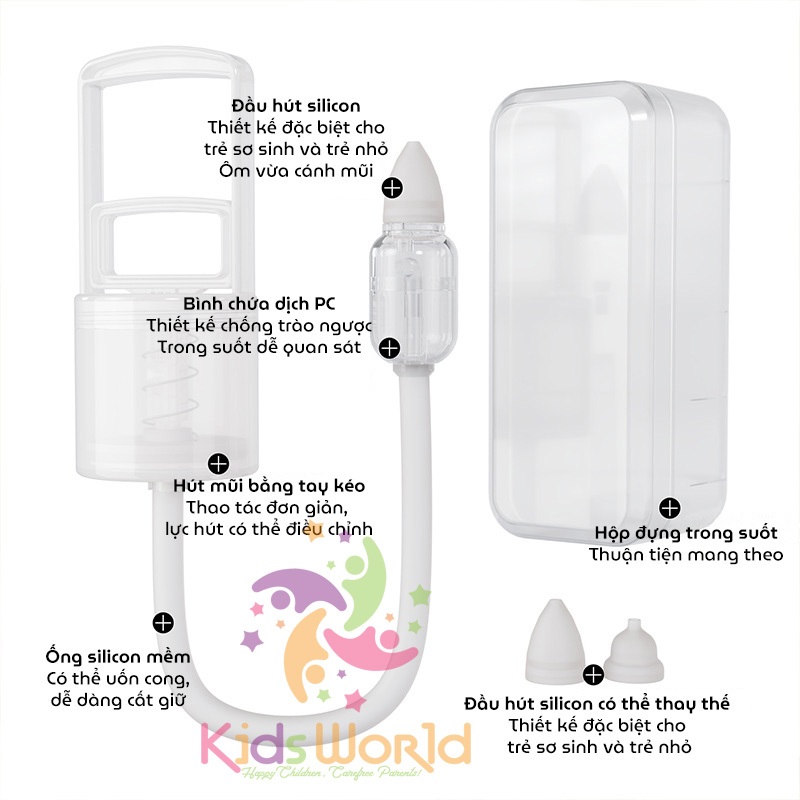 Ảnh Máy hút mũi cho bé sơ sinh Hello Nasal phiên bản nâng cấp Deluxe Edittion kèm 2 đầu hút silicon 2