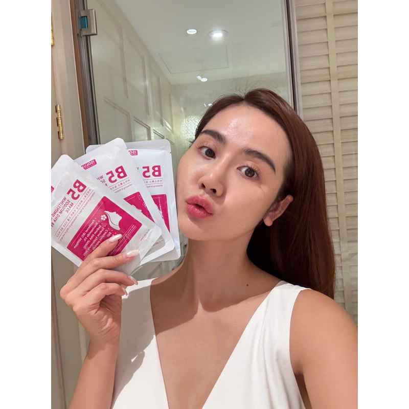 5-10 miếng Mặt nạ Isolux whitening repair sodium DNA B5 mask 25ml hạn 2029 sáng da mờ thâm sạm IS239