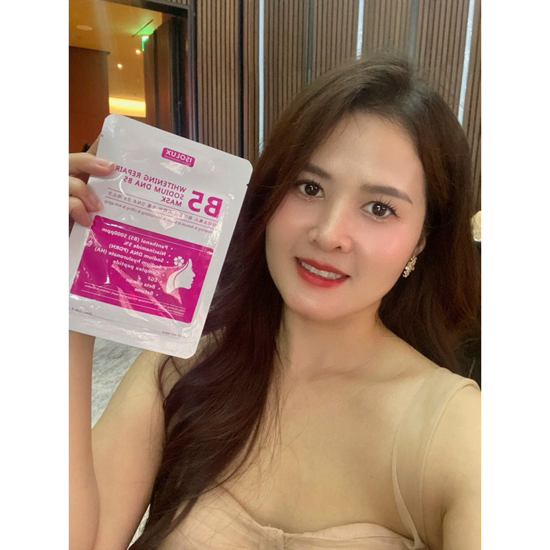 5-10 miếng Mặt nạ Isolux whitening repair sodium DNA B5 mask 25ml hạn 2029 sáng da mờ thâm sạm IS239