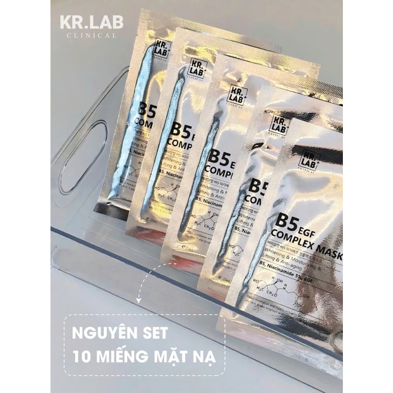 Combo 30-50 miếng Mặt nạ Kr.lab B5 EGF complex mask - hạn 2028 Hàn Quốc  IS377