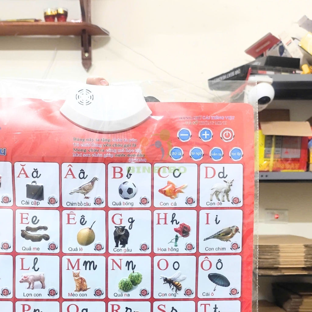 Bảng Chữ Cái Treo Tường Thông Minh Biết Nói Đồ Chơi Giáo Dục Trí Tuệ cho Bé Binbibo
