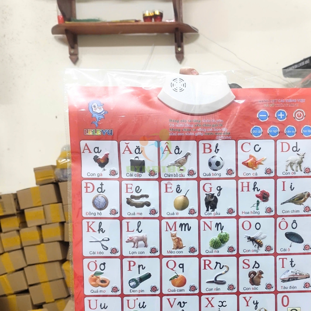 Bảng Chữ Cái Treo Tường Thông Minh Biết Nói Đồ Chơi Giáo Dục Trí Tuệ cho Bé Binbibo