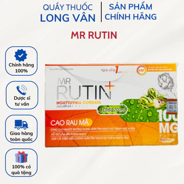Mr Rutin Hỗ Trợ Làm Bền Thành Mạch, Hỗ Trợ Đẩy Lùi Suy Giãn Tĩnh Mạch