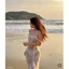 Set bikini ba món ĐẦM MIDI body ren trắng kèm bikini chanh sả HAN.T SHOP
