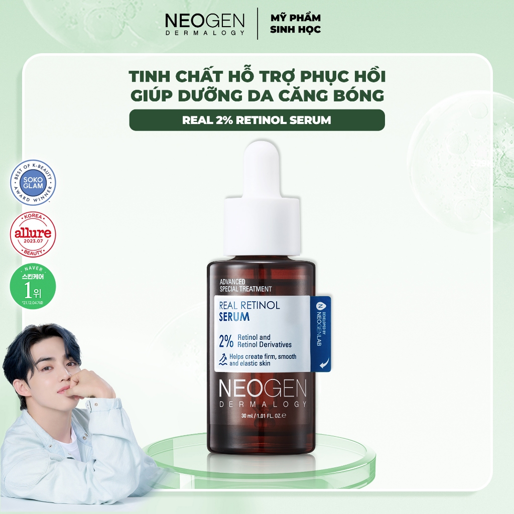 Ảnh Serum Retinol 2% Hoạt Chất Sinh Học Tự Phục Hồi Neogen Dermalogy Real Retinol Serum 30ml 1