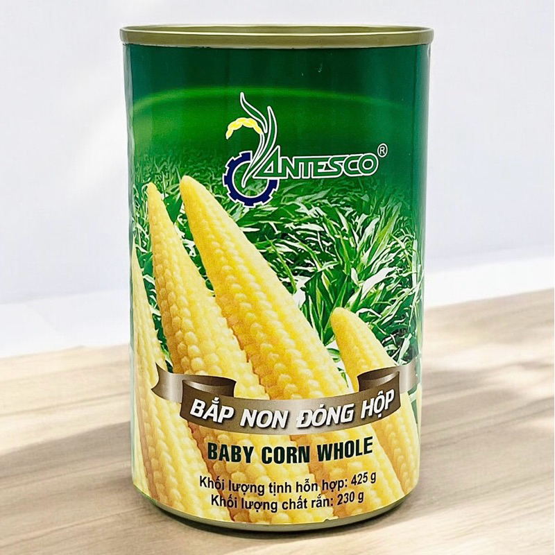 Bắp non đóng hộp (425gr) - Bắp đóng lon - Thương hiệu Antesco | Shopee ...