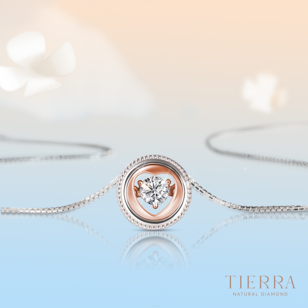 [CHAT TRƯỚC KHI ĐẶT] Mặt Dây Chuyền Tierra Rosie Heart BMD8147 Vàng 14K, Đính Đá CZ