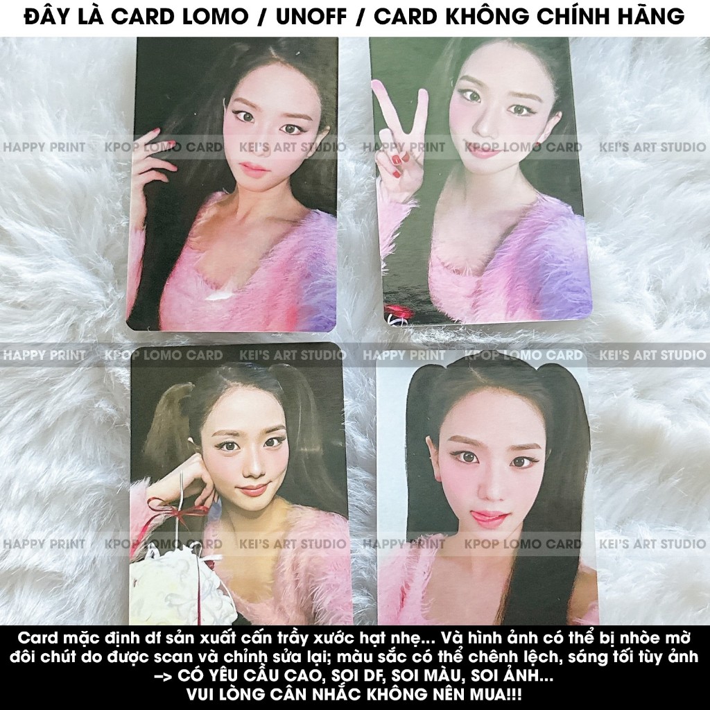 [CARD LOMO MUA 3 TẶNG 1] Jisoo Solo Amortage, soo solo, soo kitty, soo say hi, soo má tim, soo búi