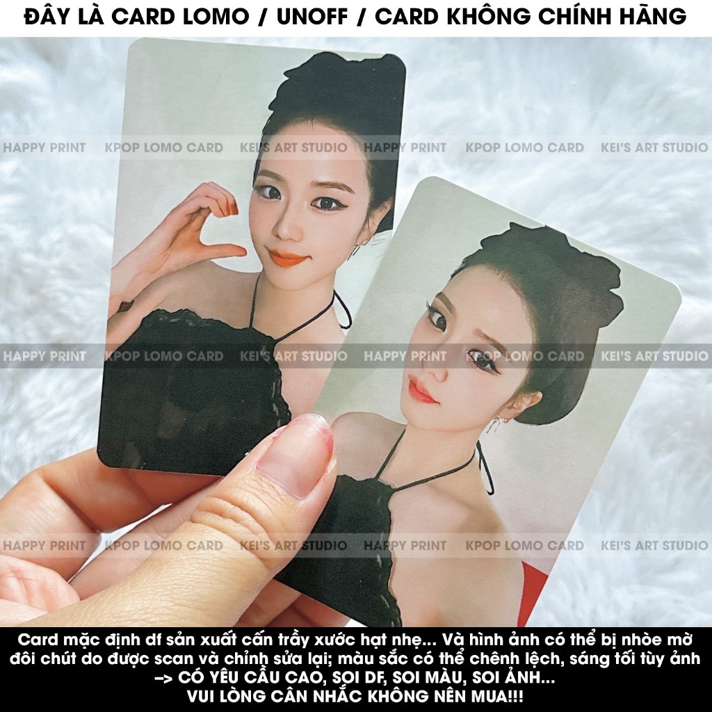 [CARD LOMO MUA 3 TẶNG 1] Jisoo Solo Amortage, soo solo, soo kitty, soo say hi, soo má tim, soo búi