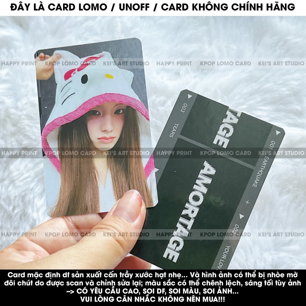[CARD LOMO MUA 3 TẶNG 1] Jisoo Solo Amortage, soo solo, soo kitty, soo say hi, soo má tim, soo búi