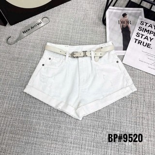 Quần Sooc Jean Nữ Xắn Gấu Cạp Cao Kèm Belt QCCC Cao Cấp