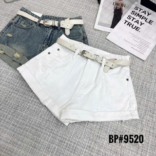 Quần Sooc Jean Nữ Xắn Gấu Cạp Cao Kèm Belt QCCC Cao Cấp