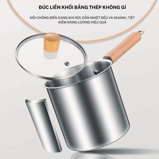Nồi bếp từ Chiên Ngập Dầu Inox 304 Cao Cấp Chubby Chef 2in1 Kèm Rổ Chiên Lọc Dầu Nấu Được Bếp Từ an toàn Sức khỏe