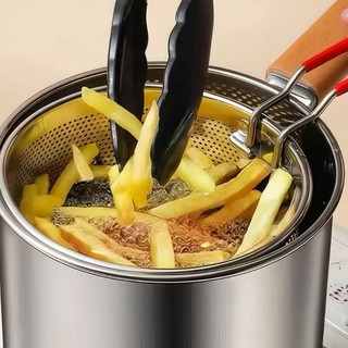 Nồi bếp từ Chiên Ngập Dầu Inox 304 Cao Cấp Chubby Chef 2in1 Kèm Rổ Chiên Lọc Dầu Nấu Được Bếp Từ an toàn Sức khỏe