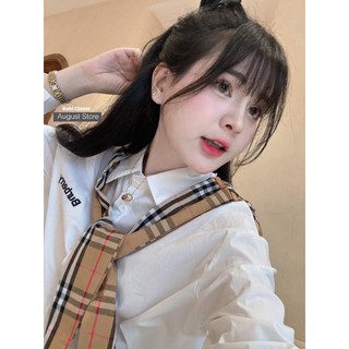 Áo Sơ Mi Trắng Nữ Mix Chân Váy Xếp Ly QCCC Cao Cấp