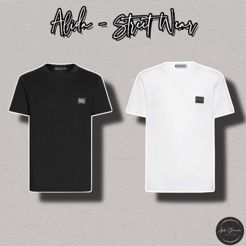 ⚡️[Hight Quality] Áo Phông D1L & Ga11 Logo Plaque T Shirts - Điểm Nhấn Logo Tag Bạc Đơn Giản Thanh Lịch Qccc Hottrend