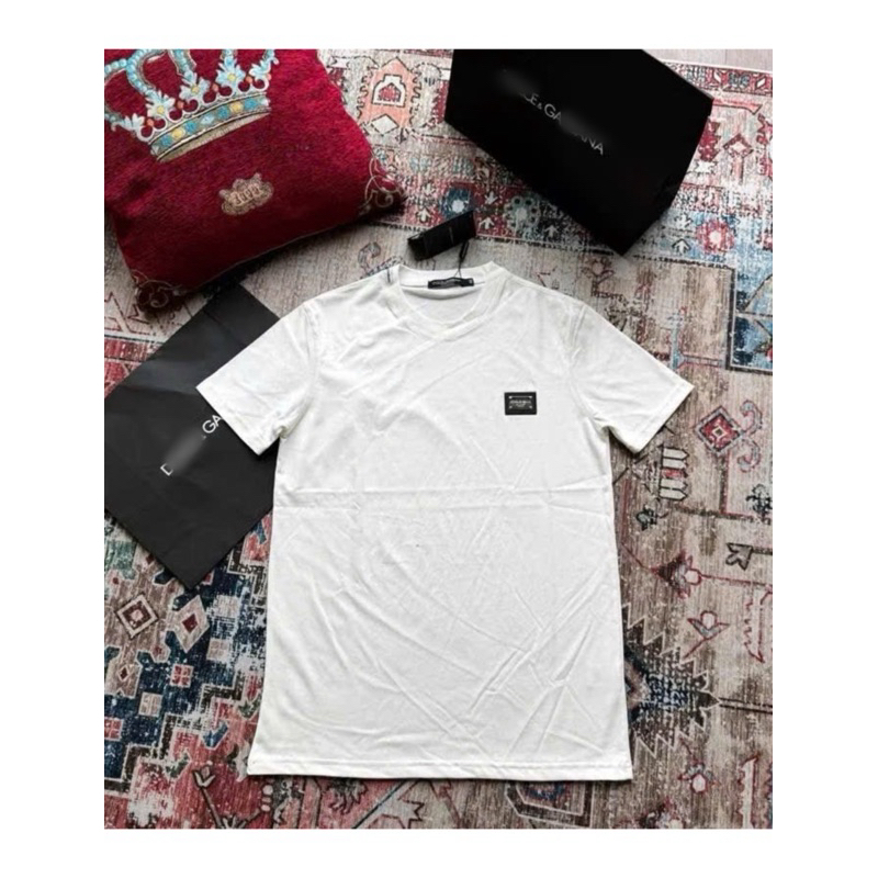 ⚡️[Hight Quality] Áo Phông D1L & Ga11 Logo Plaque T Shirts - Điểm Nhấn Logo Tag Bạc Đơn Giản Thanh Lịch Qccc Hottrend