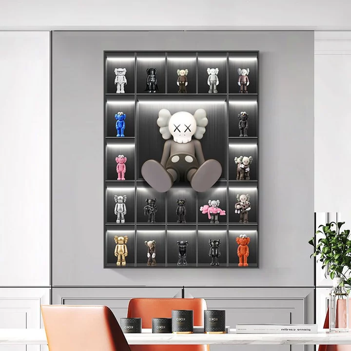 Tranh treo tường Gấu beabrick gấu kaw trang trí phòng khách decor phòng ngủ phòng làm việc decor phòng trọ