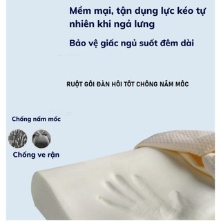 [BH 1NĂM] Gối Cao Su Non Chống Ngáy Chống Đau Mỏi Vai Gáy Mềm Mại Êm Ái, Gối nằm cao su non chống ngáy