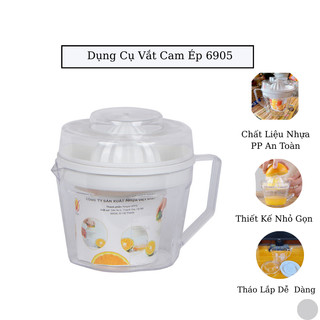 Dụng cụ vắt cam trong suốt Việt Nhật có lưới lọc, nắp đậy kèm ca 6905