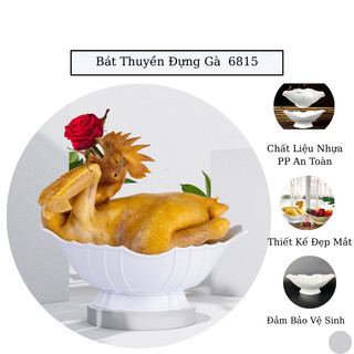 Bát thuyền đựng gà 6815, Bát nhựa bày Gà thắp hương, Đĩa nhựa bày gà Việt Nhật cao cấp