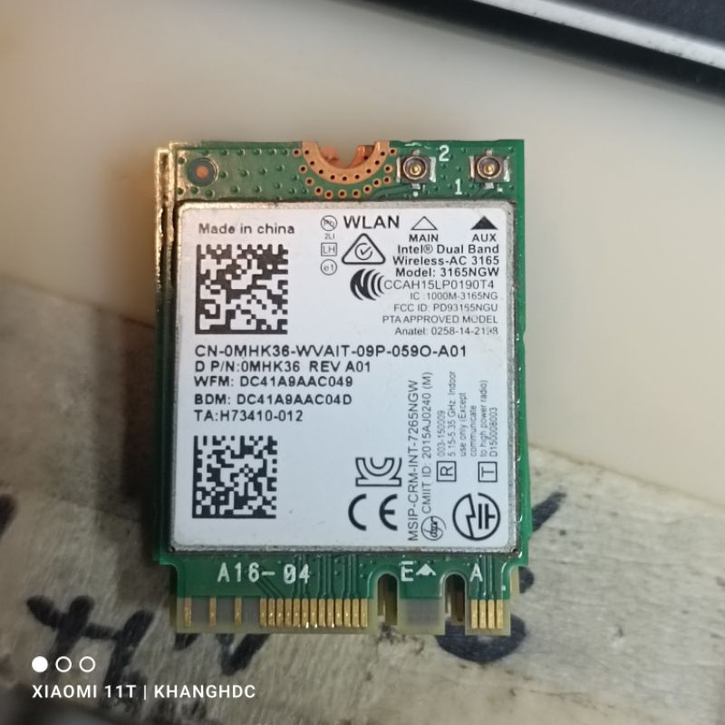 CARD WIFI M2 NFF KEY A+E RTL8821CE REALTEK [LAPTOP/ĐỒNG BỘ/BARABONE ...